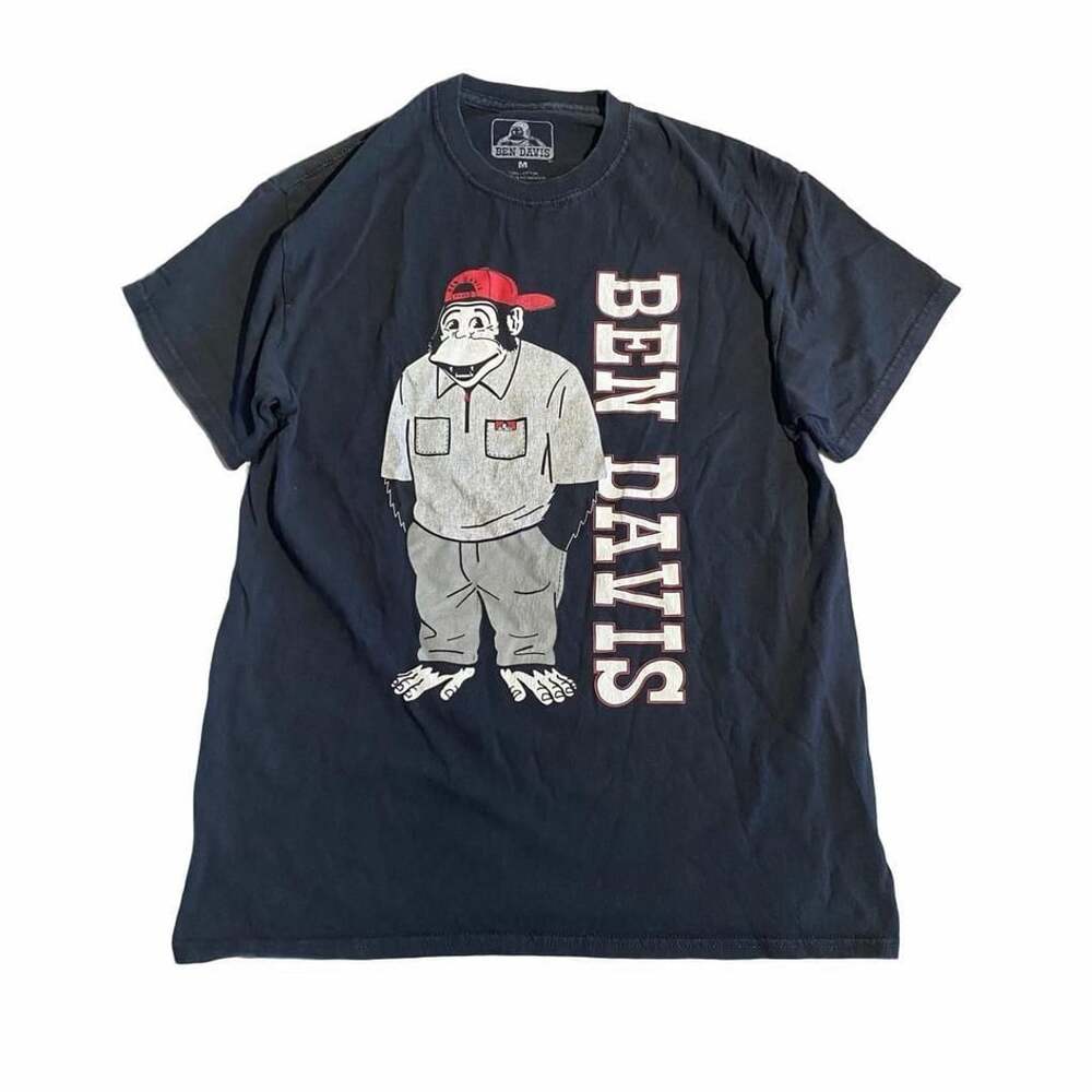 Ben Davis Funky Monkey T-Shirt Size M Black Graphic Tee